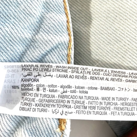 Zara Women’s High Rise Wide Leg Jeans Blue Size 10 - Picture 10 of 10